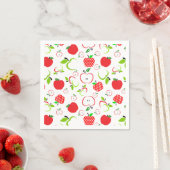 Serviette En Papier Pommes rouges et vertes (En situation)