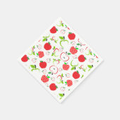 Serviette En Papier Pommes rouges et vertes (Coin)