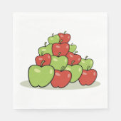 Serviette En Papier Pommes rouges et vertes (Devant)