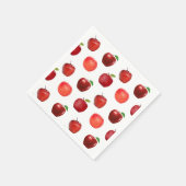 Serviette En Papier Pommes rouges fraîches sur blanc (Coin)