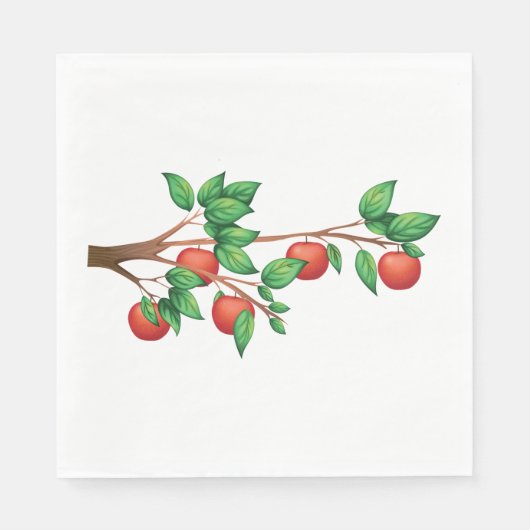 Serviette En Papier Pommier branche Napkins (Devant)