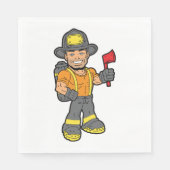Serviette En Papier Pompier Avec Un Axe (Devant)