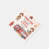 Serviette En Papier Pompier Camion 1er fête d'anniversaire (Coin)