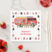 Serviette En Papier Pompier Enfant Fête d'anniversaire Conception du t (En situation)