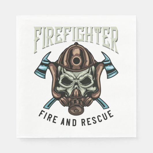 Serviette En Papier Pompier Et Secourir Des Serviettes (Devant)