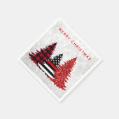 Serviette En Papier Pompier Joyeux Arbre de Noël Rouge Parties scintil (Coin)