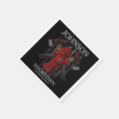 Serviette En Papier Pompier NOM Fire Department Hydrant USA Drapeau (Coin)