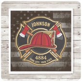 Serviette En Papier Pompier NOM Pompier Pompier Département d'incendie