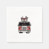 Serviette En Papier Pompier pompier Camion Pompier Cadeau (Devant)