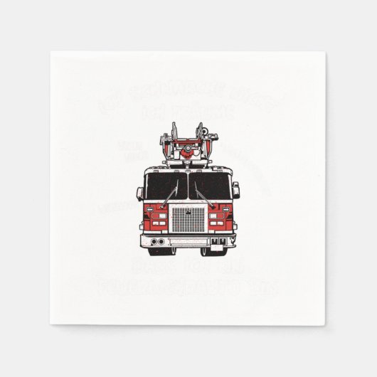 Serviette En Papier Pompier pompier Camion Pompier Cadeau (Devant)