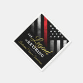 Serviette En Papier Pompier Retraite Service d'incendie pompier (Coin)