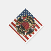 Serviette En Papier Pompier Secourt incendie Département USA Drapeau p (Coin)