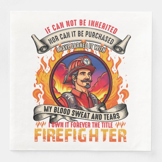 Serviette En Papier Pompiers (Devant)