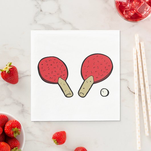 Serviette En Papier Pong De Tennis De Table