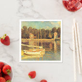 Serviette En Papier Pont d'Argenteuil Claude Monet (En situation)