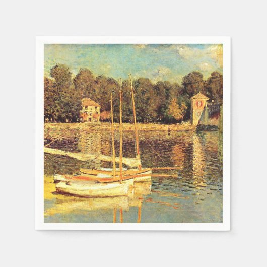 Serviette En Papier Pont d'Argenteuil Claude Monet (Devant)