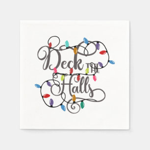 Serviette En Papier pont des halls lumières de Noël