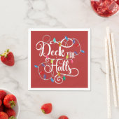 Serviette En Papier pont des halls lumières de Noël (En situation)
