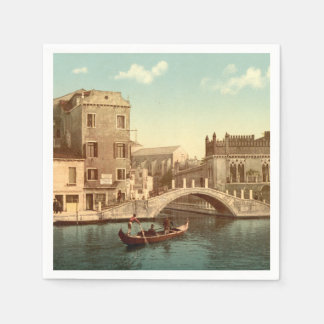 Serviette En Papier Pont et Canal, Venise, Italie