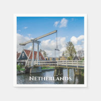 Pont hollandais en bois levant à Pays-Bas