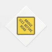 Serviette En Papier Pont Iles avant la signalisation routière Sécurité (Coin)
