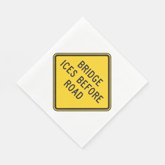 Serviette En Papier Pont Iles avant la signalisation routière Sécurité (Coin)