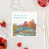 Serviette En Papier Pont Monet à l'automne (En situation)