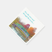Serviette En Papier Pont Monet à l'automne (Coin)