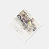 Serviette En Papier Pont rustique de campagne Rivière Mariage (Coin)