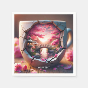 Serviette En Papier Pont Sakura de Mug mignonne Imaginaire