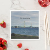 Serviette En Papier Ponts Mackinac Mackinaw City (En situation)