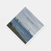 Serviette En Papier Ponts Mackinac Mackinaw City (Coin)