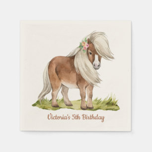 Serviette En Papier Pony Farm Animaux Barnyard fête d'anniversaire Nap