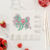 Serviette En Papier Pony Napkins (En situation)