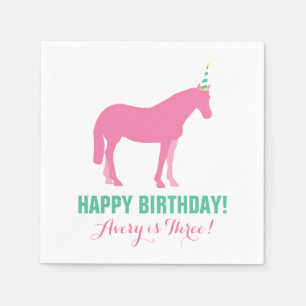 Serviette En Papier Pony Party Personnalisé Papier Napkin rose