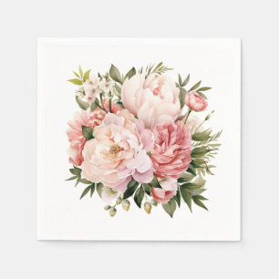 Serviette En Papier Pony rose Floral