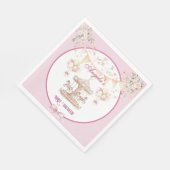 Serviette En Papier Pony Violet Rêves Baby shower serviettes (Coin)