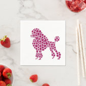 Serviette En Papier Poodé rose Polka Poodé Parti chien (En situation)