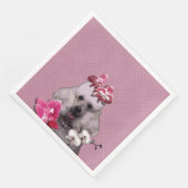 Serviette En Papier Poodé rose Standard Diner Papier serviettes (Coin)
