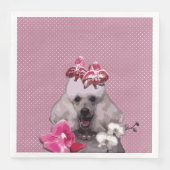 Serviette En Papier Poodé rose Standard Diner Papier serviettes (Devant)