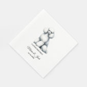 Serviette En Papier Poodle Chien J'Aimais Ses Premiers Mariages Napkin (Coin)