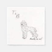 Serviette En Papier Poodle chien Mariage Cocktail Napkins (Devant)