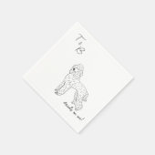 Serviette En Papier Poodle chien Mariage Cocktail Napkins (Coin)
