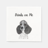 Serviette En Papier Poodle Cocktail Napkins (Devant)
