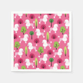 Serviette En Papier Poodle dans le parc (Devant)