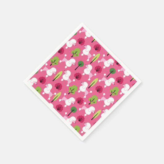 Serviette En Papier Poodle dans le parc (Coin)