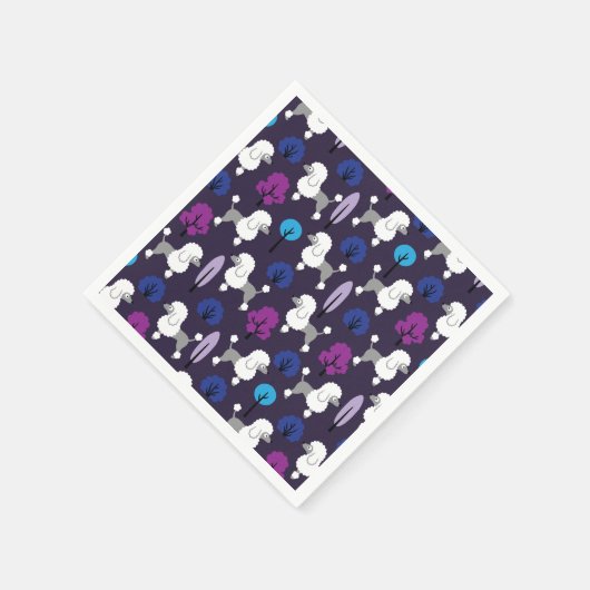 Serviette En Papier Poodle dans le parc (Coin)