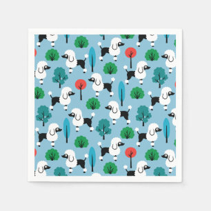 Serviette En Papier Poodle dans le parc