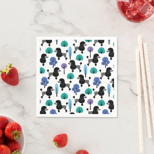 Serviette En Papier Poodle dans le parc (En situation)