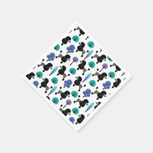 Serviette En Papier Poodle dans le parc (Coin)